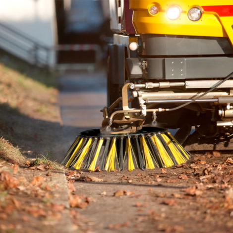 Rännborste med stålplatta