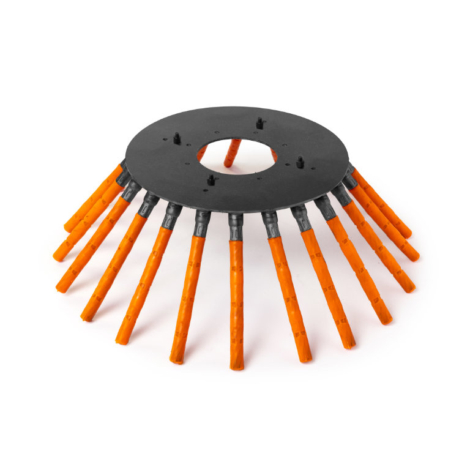 Ogräsborste med stålplatta